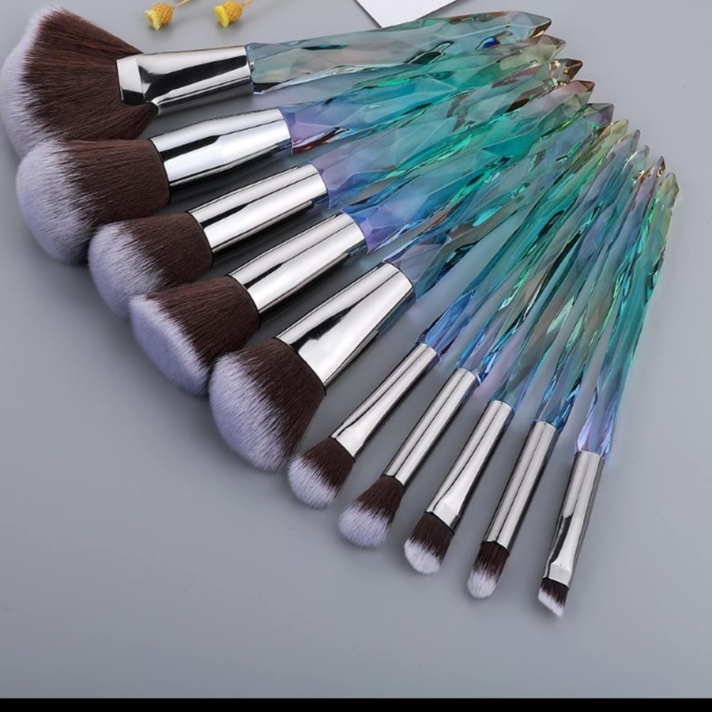 Stained Glass Style Makeup Brushes Set